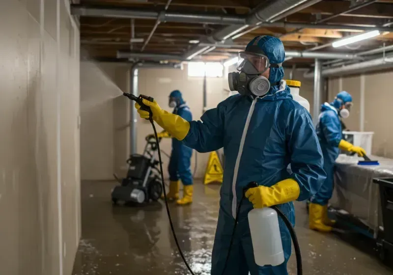 Basement Sanitization and Antimicrobial Treatment process in Garrison, ND