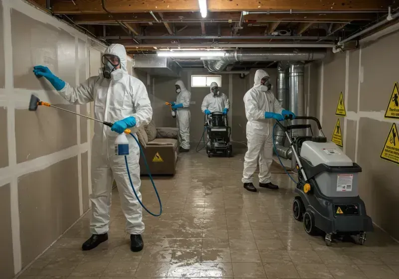 Basement Moisture Removal and Structural Drying process in Garrison, ND